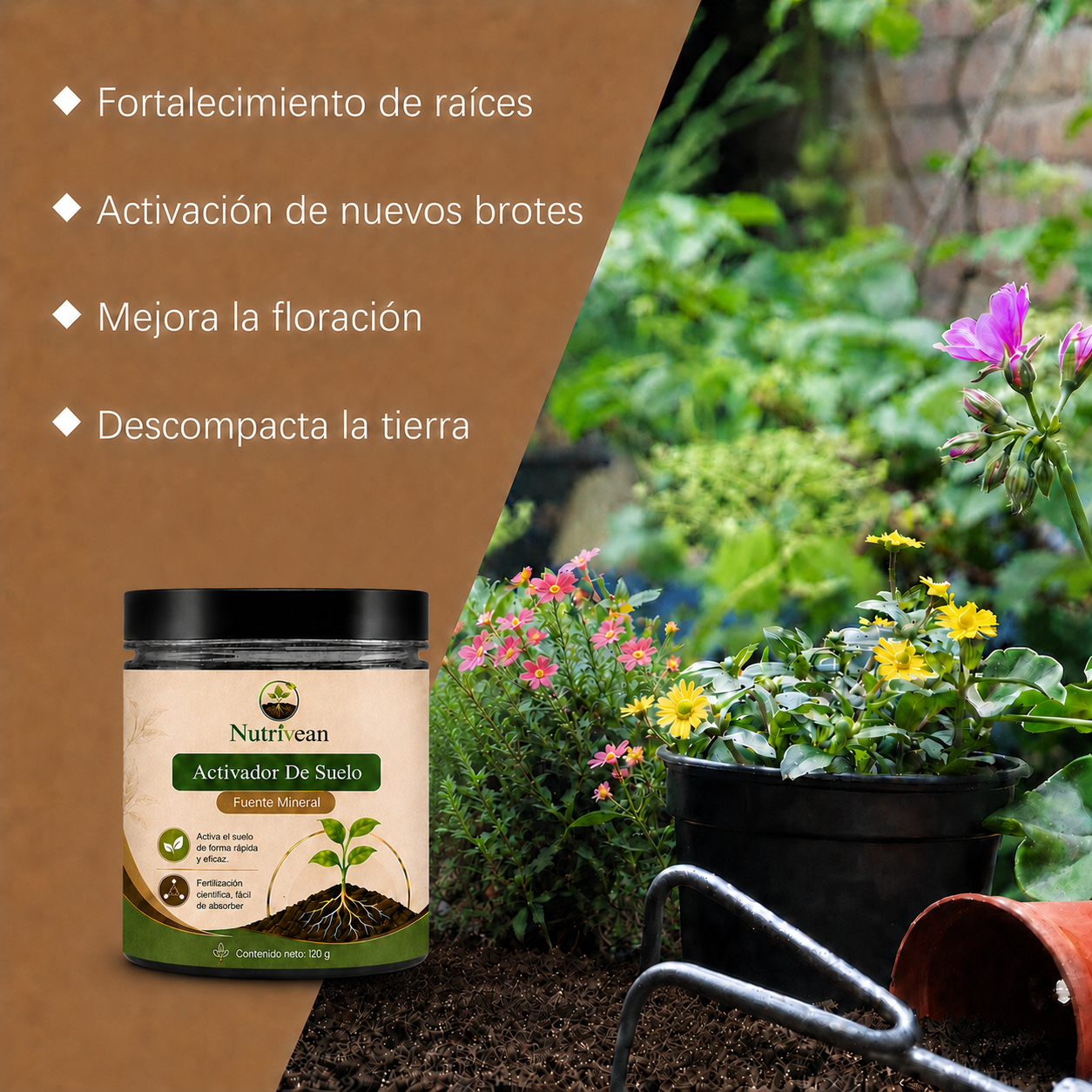Activador / Mejorador De Suelo Para Plantas Más Sanas y Hermosas