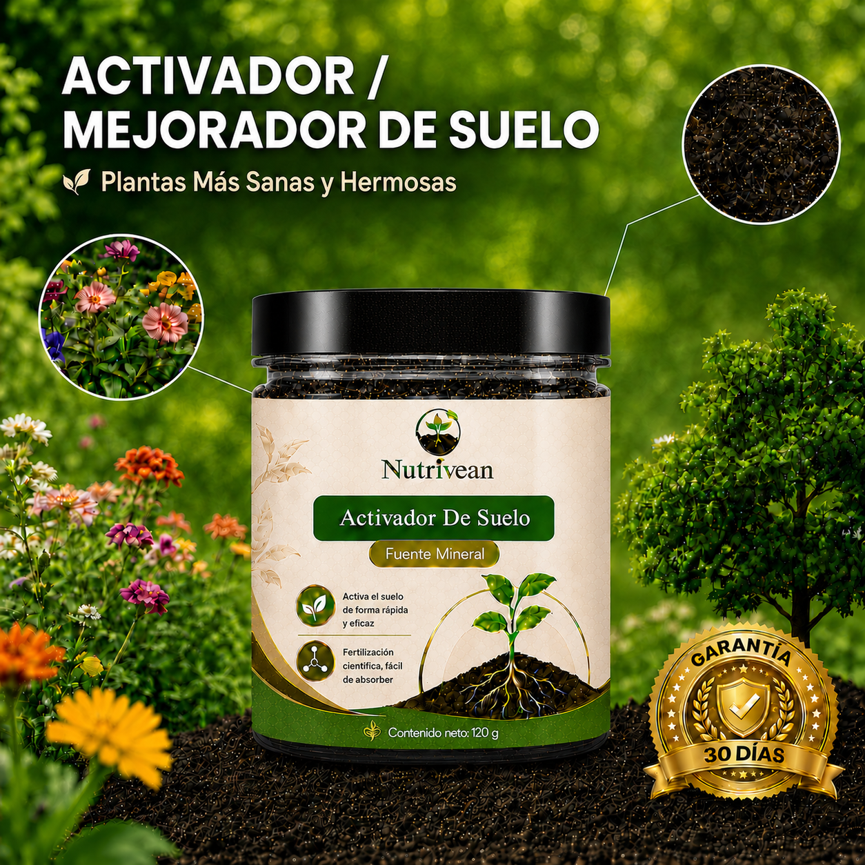 Activador / Mejorador De Suelo Para Plantas Más Sanas y Hermosas